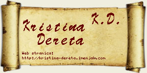 Kristina Dereta vizit kartica